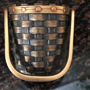 Brass basket weave door knocker